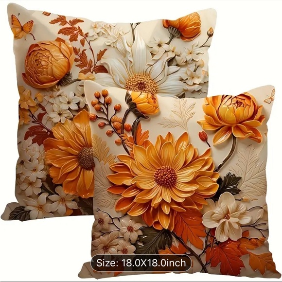 Other - 2 Fall Pillow Cases 18x18